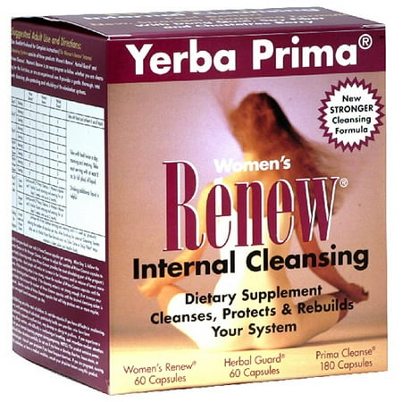 Yerba Prima Women's Renew Internal Cleansing Dietary Supplement Capsules, 300