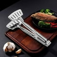 thumbnail image 4 of Spring savings FAMTKT Kitchen Tongs for Cooking, Multi-purpose Stainless Steel Frying Tongs Fri-ed Fish Barbecue Tongs, 4 of 7