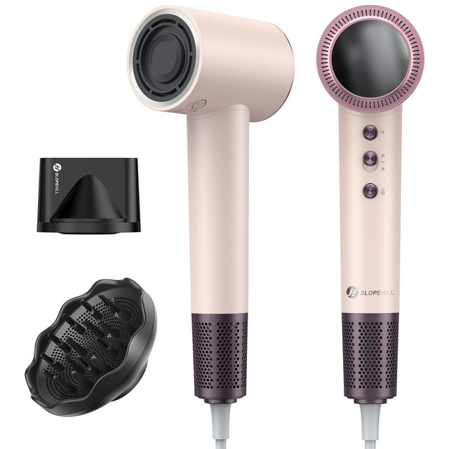 Slopehill Hair Dryer - 110,000 RPM High-Velocity Fast Drying + Low Noise + Lightweight + Intelligent temperature control hair care for Home, Salon and Trav