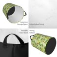 thumbnail image 4 of Balery Cute Dinosaurs Cartoon Round Laundry Basket with Handles Waterproof Freestanding Laundry Hamper for Clothes Toys in the Dorm and Family-Small, 4 of 8