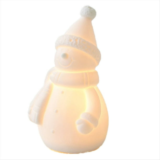 Árbol de Navidad de Cerámica con Luz, Decoración Iluminada de Porcelana Vintage para las Fiestas C