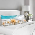 thumbnail image 2 of ABPHOTO Ancient White Wood Seashells On It Blue Sea Water Pillow Covers Pillowcase 20x60 inch Body Pillow Case Protector, 2 of 2