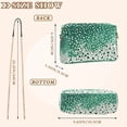 thumbnail image 4 of FORMRS Women Crossbody Purse with Chain Strap Vegan Leather Shoulder Handbag, Green and White Pattern, 4 of 7