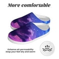 thumbnail image 6 of Haiem Dreamy Colorful Starry Sky Print Women's Fuzzy Memory Foam House Slipper Cozy Home Footwear Non-slip Winter Slippers-35/36, 6 of 7