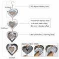 thumbnail image 3 of 3PCS Heart Bird Scare Discs Set, Double-Sided Bird Reflectors,  Extra Sparkly Wind Spinners Bird Devices, 3 of 8