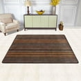 thumbnail image 3 of YFYANG 72"x48" Non-Slip Flannel Carpet Doormat, Living Room Bedroom Office Decorative Area Rugs, Indoor Brown Vintage Stripes Floor Mats, 3 of 7