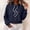 Navy, variant on Gamivast Cropped Pullover Hoodie for Women Soft Long Sleeve Hooded Sweatshirt with Drawstring Hood and Ribbed Hem Relaxed Fit for Casual Lounge Workout Streetwear Fall and Spring Black S
