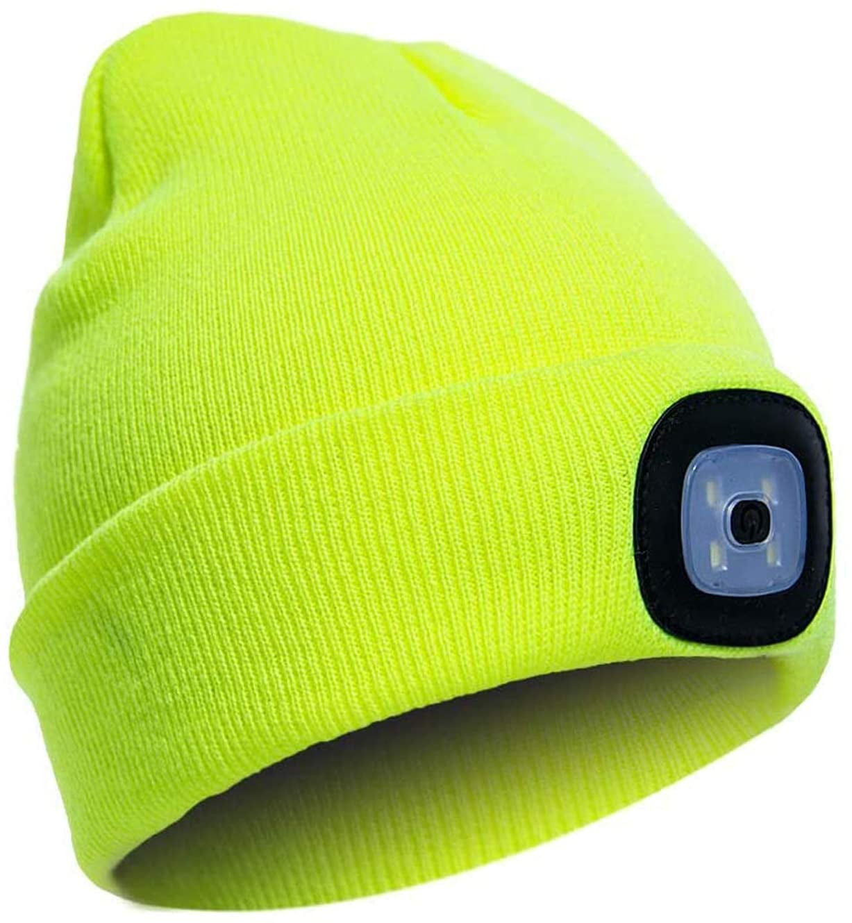 Warm Unisex Knitted Beanie Hat Head Torch LED Light Camping Walking Cycling Men 