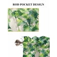 thumbnail image 6 of Country Leaves Bathroom Window Curtain, Spring Green Leaf Branches Vine Botanical Light Filtering Coffee Kitchen Curtains, Bedroom Living Room Curtains 2 Panel 84"x54", 6 of 6