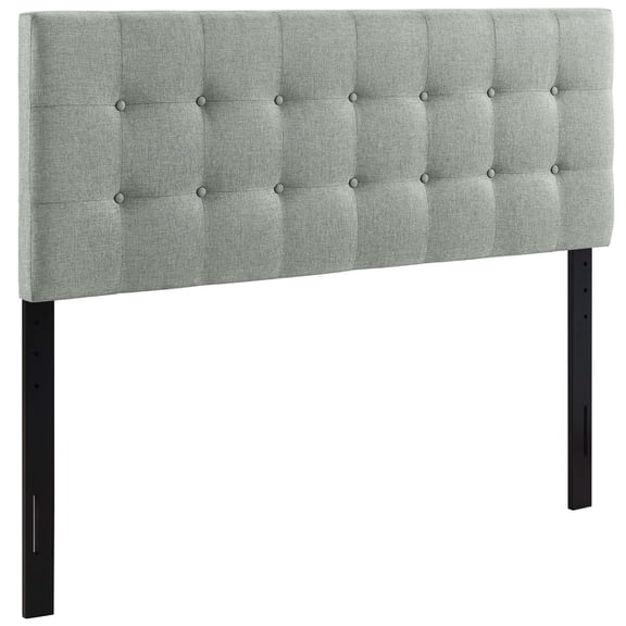 Tufted Headboard, Full, Gray, Fabric, Hotel Bedroom, Modern Contemporary, HB38018