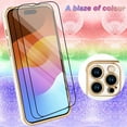 thumbnail image 2 of Compatible with iPhone 15 Pro Max Case Love Heart Plating Electroplate Luxury Elegant Case Camera Protector Soft TPU Screen Protector Shockproof Corner Back Cover -White, 2 of 6