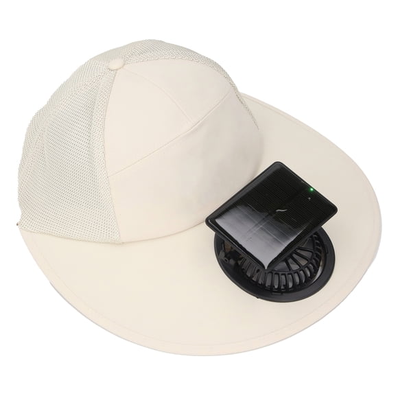 Sombrero Para El Sol Con Ventilador Solar, Batería Incorporada De 1000 MAh, Tela De Poliéster De Algodón Suave, Sombrero Para Ventilador De 3 Velocidades Para Acampar,