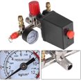 thumbnail image 5 of Air Compressor Pressure Switch Gauge Double Safety Valve Pressure Control With Pressure Regulator(1pc, Black) Nubic, 5 of 5
