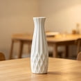 thumbnail image 5 of Modern 12-Inch Tall White Ceramic Vase for Pampas Grass, Floral Arrangements, and Home Decor, 5 of 9