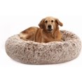 thumbnail image 1 of Calming Donut Dog Bed es Round Fluffy for Large Dogs -Anxiety Plush Machine Washable ( Large), 1 of 8