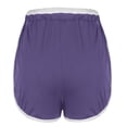 thumbnail image 3 of Lenpel Workout Shorts for Women Soft Comfy Elastic High Waisted Drawstring Athletic Lounge Shorts Yoga Running Shorts with Pockets, 3 of 6