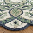 thumbnail image 3 of SAFAVIEH Novelty Mordikai Floral Area Rug, Ivory/Blue, 6' x 6' Round, 3 of 7
