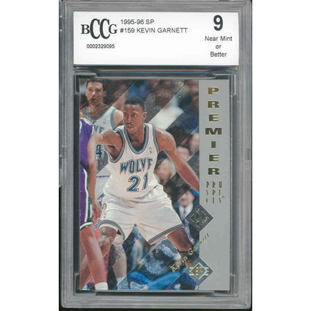 - 1995-96 sp #159 KEVIN GARNETT minnesota timberwolves rookie card BGS BCCG 9