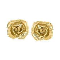 Ross-Simons Italian 14kt Yellow Gold Rose Earrings, Women's, Adult