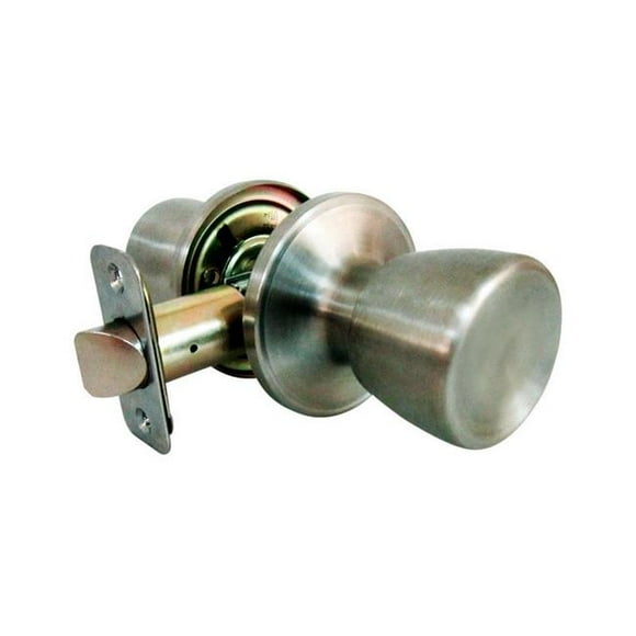 Faultless 5002064 Tulip Satin Stainless Steel Metal Passage Door Knob - 3 Grade Right Handed