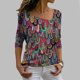 thumbnail image 2 of Tops de Mujer Camisas de Manga Larga Blusas Blusa Casual Camisa Suelta Con Estampado de Hombros Descubiertos de Manga Larga Odeerbi ODB146005, 2 of 5