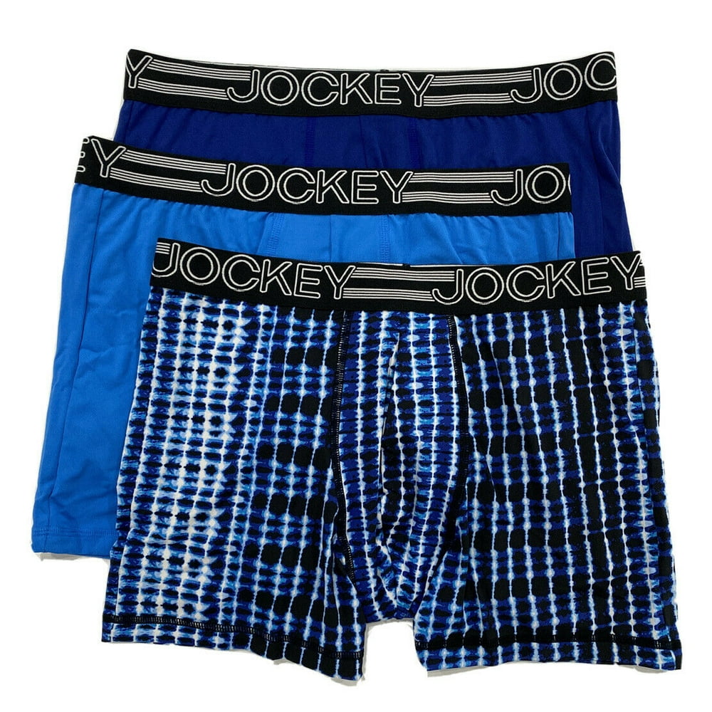 Jockey JOCKEY MEN'S PACK 3 MICROFIBER BLUE LARGE UNDERWEAR