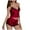 e-219Wine53, variant on Hifoo Nightwear Summer Lace Camisole Pajama Sets For Women Sleeveless Tops With Built In Bra Pad & Shorts Solid Color Sleepwear Homewear Pjs Sets Boho Casual O-Neck Loungewear