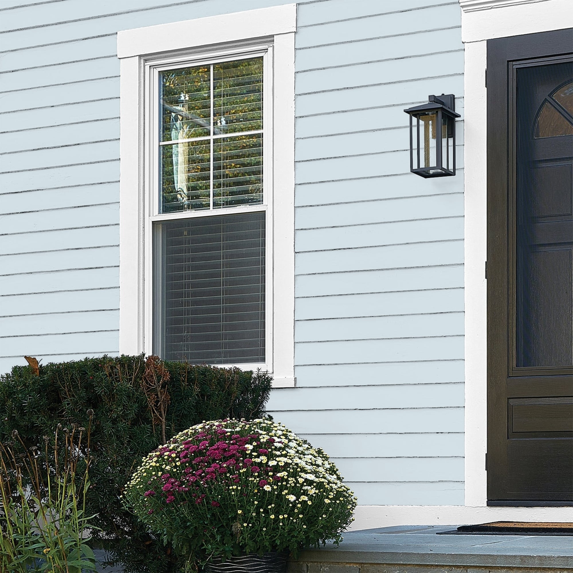Glidden Fundamentals Breakwater / Blue, Flat Exterior Paint, 1 Quart