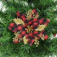 thumbnail image 3 of 5/10 piezas de 14 cm de flores navideñas rosas con purpurina para decoración del árbol de Navidad, adornos de Feliz Año Nuevo, decoración navideña para el hogar, Navidad, 3 of 5