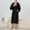 01 Black, variant on YueHuiYing Mens Robe Plush Big and Tall - Long Spa Bath Robe with Pockets - Bathrobe Gift for Men