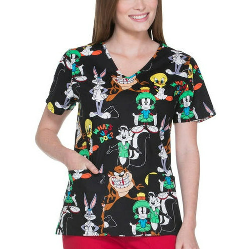 Disney Disney Women's Fashion Collection Spring Cotton VNeck Scrub