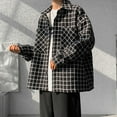 thumbnail image 5 of YYDGH Men's Casual Plaid Jackets Open Front Button Up Jackets Long Sleeve Outerwear Coat Casual Lapel Button Down Colorblocked Tops 4XL, 5 of 7
