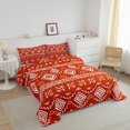thumbnail image 3 of Erosebridal Boho Aztec Bedding Full Comforter Set, Western American Tribal Down Comforter, Red, Reversible 3 Pieces, 3 of 8