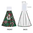 thumbnail image 3 of Haosy 2 Pack Kitchen Wash Cloths with Hanging Loops Absorbent Absorbent Quick Drying Hand Towels, Santa Claus Candy Canes Holly Leaves, 3 of 7