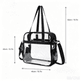 thumbnail image 2 of Clear Tote Bag Clear Bag Stadium Approved with Zipper Adjustable Strap Transparent Crossbody Purse for Sports Games Concerts Work Gym, 2 of 3