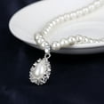 thumbnail image 6 of UDIYO Royal Style Princess Imitation Pearl Teardrop Pendant Elegant Necklace Earrings, 6 of 7
