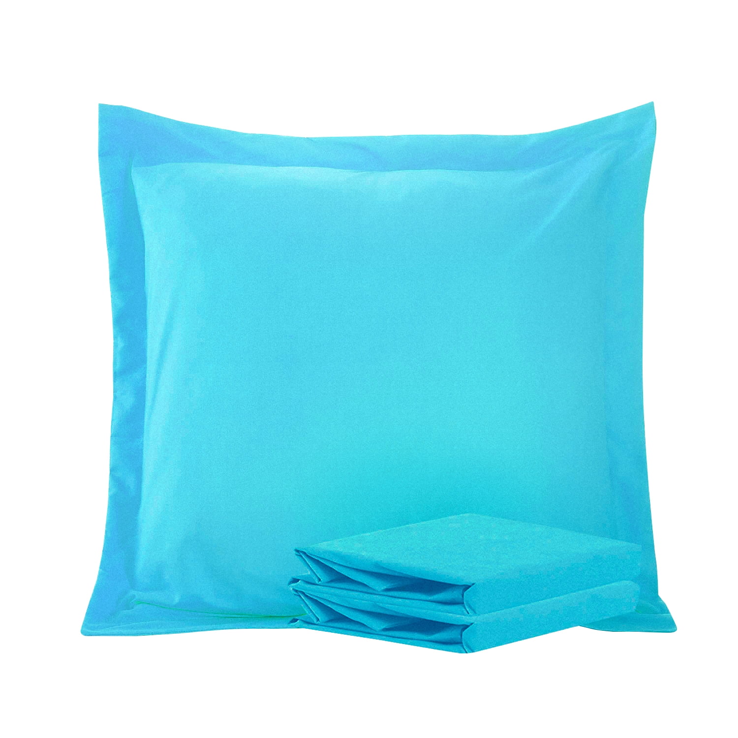 NTBAY 2 Pack Double Brushed Microfiber Euro Pillow Shams, Super Soft and Cozy European Throw