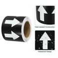 thumbnail image 3 of Unique Bargains Directional Flow Arrow Tape 4'x65', Adhesive Pipe Identification Marking Stickers, White on Black, 3 of 5