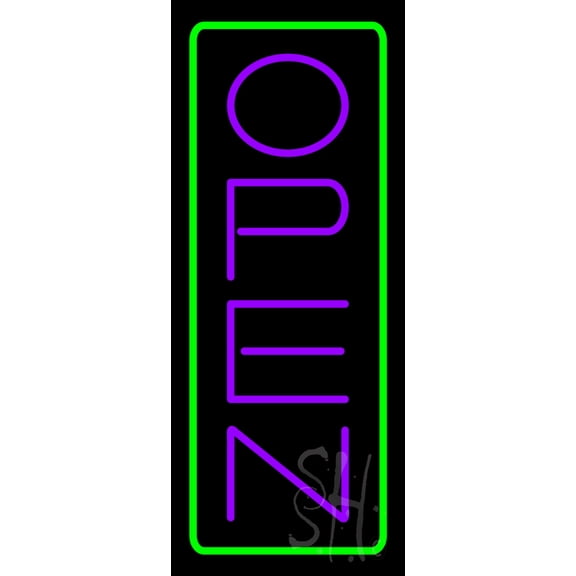 Open LED Neon Sign 13 x 32 - inches, Clear Edge Cut Acrylic Backing, with Dimmer - Bright and Premium built indoor LED Neon Sign for storefront.