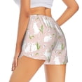 thumbnail image 3 of Vsdgher Cute Rabbit Print Women's Running Double Layer Shorts High Waisted with Pockets Elastic Yoga Workout Athletic Gym Sports, 3 of 8