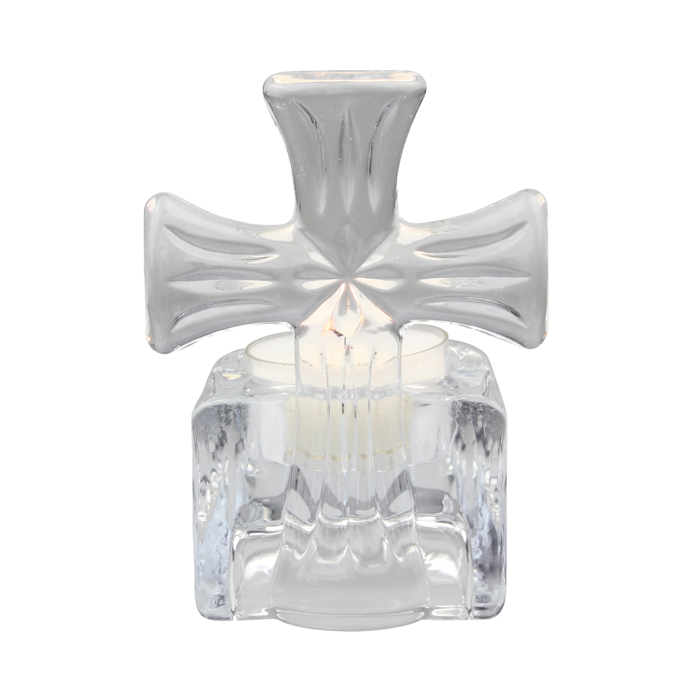 Better Homes & Gardens Religious Crystal Cross Tealight Candle Holder