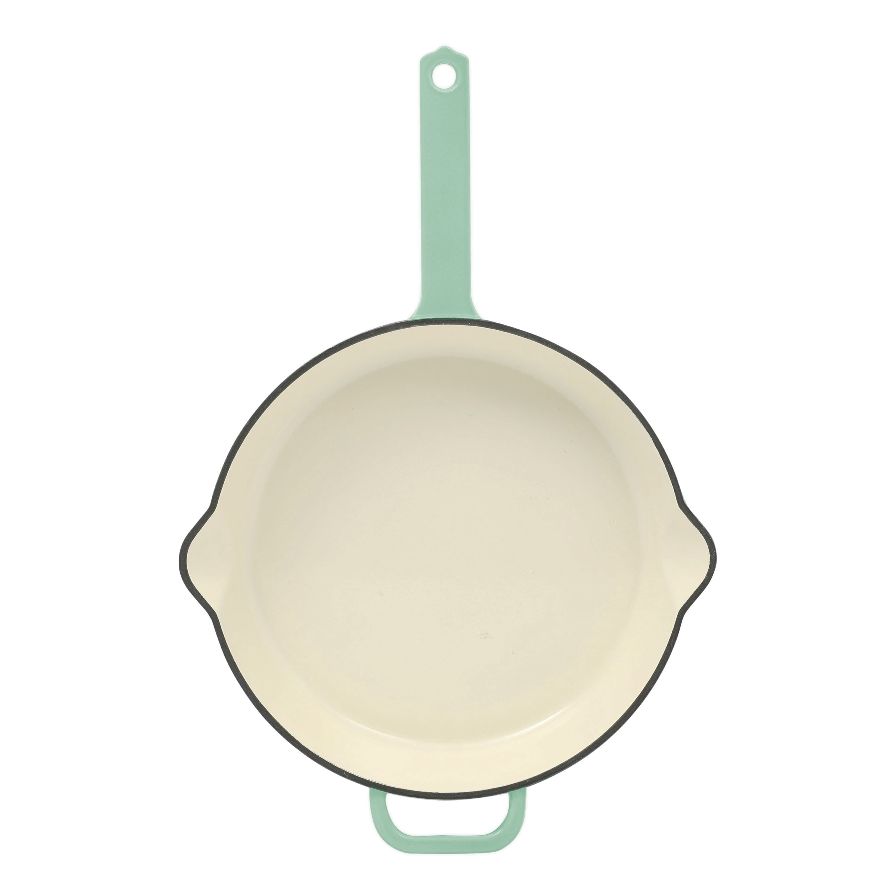 The Pioneer Woman 12-Inch Enameled Cast Iron Skillet Oven Safe, Green