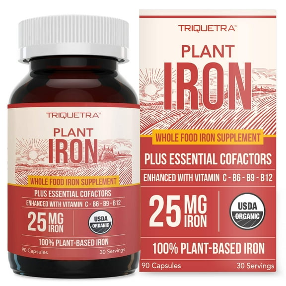Triquetra Health Organic Iron | Whole Food Iron Supplement  Cofactors