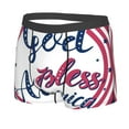 thumbnail image 2 of Kll God Bless America Patriotic Star Men'S Cotton Boxer Briefs Underwear-X-Large, 2 of 9