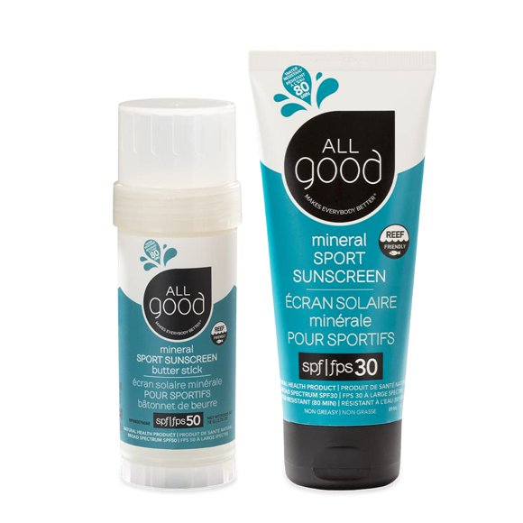 Protector solar All Good Sport Mineral Face & Body SPF 50/30 80 ml