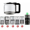 thumbnail image 2 of Carafe Replacement for the Cuisinart 12-Cup Glass Coffee Model DCC-1220BKSWM ONLY - Black Handle/Lid, 2 of 4
