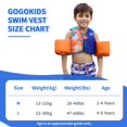 thumbnail image 7 of Gogokids Kids Swim Vest with Strong Buoyancy, Toddler Flotation Jackets with Armbands, Child Swimming Aid for 20-50 Pounds Girls and Boys Children (2-6 Years), Orange, 7 of 7