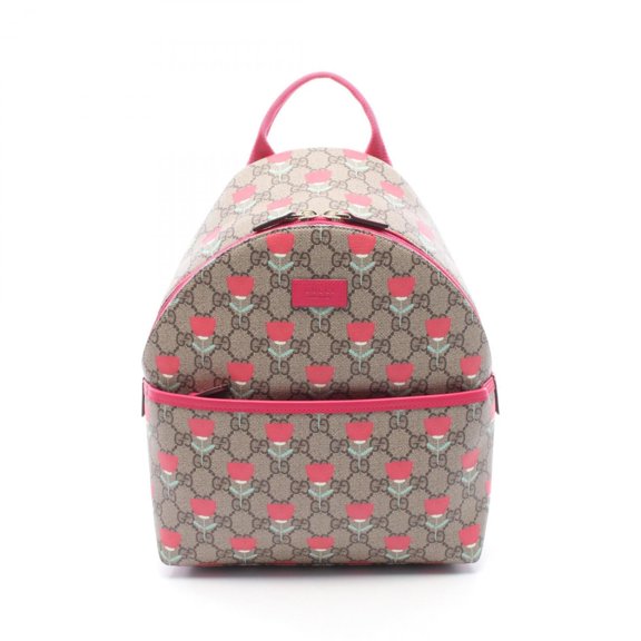 Pre-Owned Gucci Children's GG Supreme Kim Seung-yeon Flower Print Backpack/Handbag, Coated...