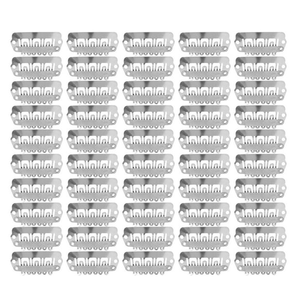 Clips De Peluca Con Peine A Presión, 6 Dientes Mentales Estables, 50 Uds., Clips De Peluca Seguros Para Mujeres Para Postizo DIY Anggrek No