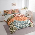 thumbnail image 3 of Homewish Colorful Dahlia Floral 7-Piece Bedding Comforter Set,Vintage Boho Flower King Bedding Sets,Orange Red Blue Bed Sheets For Adults,Super Cozy Room Decor Reversible, 3 of 8
